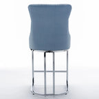 Tabourets de bar modernes en velours de 26 po, chaises d'îlot de cuisine hauteur comptoir, ensemble de 2