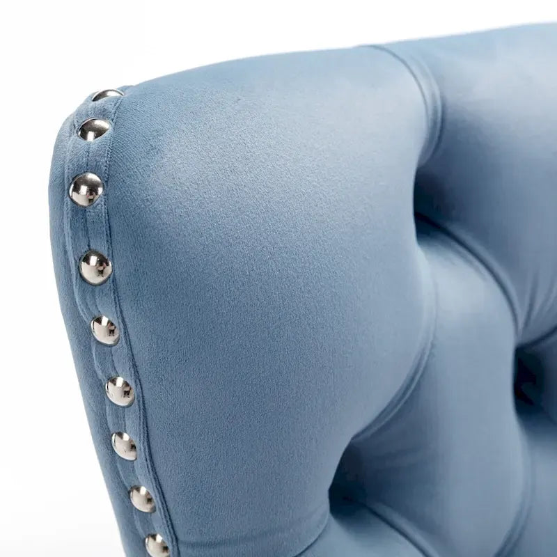 Tabourets de bar modernes en velours de 26 po, chaises d'îlot de cuisine hauteur comptoir, ensemble de 2