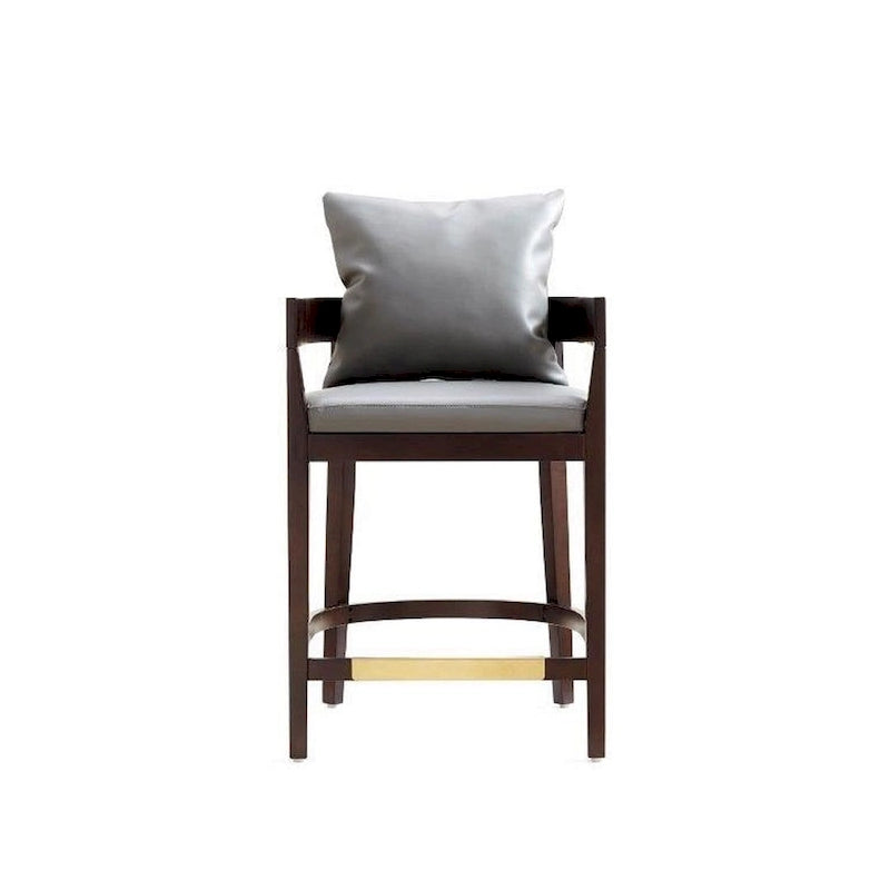 Tabouret de bar Manhattan Comfort Ritz 34 po en bois de hêtre Noyer foncé hauteur comptoir