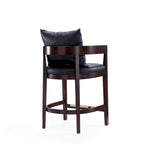 Tabouret de bar Manhattan Comfort Ritz 34 po en bois de hêtre Noyer foncé hauteur comptoir