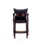 Tabouret de bar Manhattan Comfort Ritz 34 po en bois de hêtre Noyer foncé hauteur comptoir