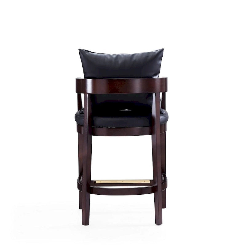Tabouret de bar Manhattan Comfort Ritz 34 po en bois de hêtre Noyer foncé hauteur comptoir