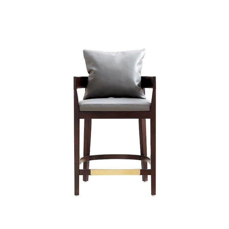 Tabouret de bar Manhattan Comfort Ritz 34 po en bois de hêtre Noyer foncé hauteur comptoir