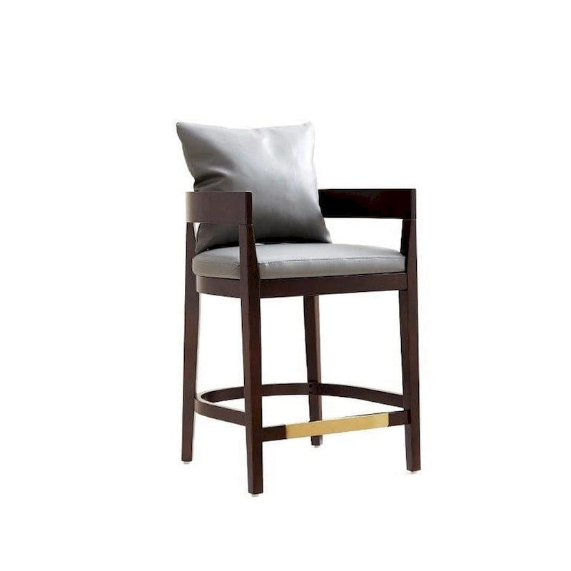 Tabouret de bar Manhattan Comfort Ritz 34 po en bois de hêtre Noyer foncé hauteur comptoir