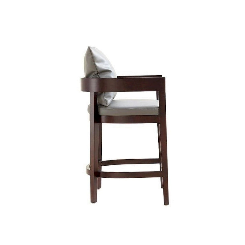 Tabouret de bar Manhattan Comfort Ritz 34 po en bois de hêtre Noyer foncé hauteur comptoir