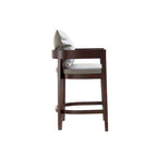 Tabouret de bar Manhattan Comfort Ritz 34 po en bois de hêtre Noyer foncé hauteur comptoir