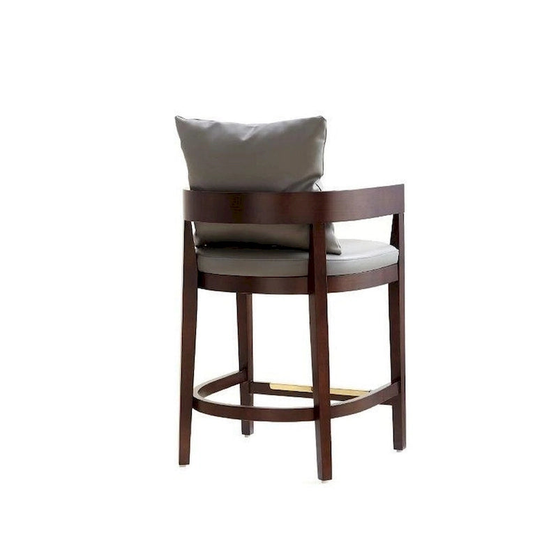 Tabouret de bar Manhattan Comfort Ritz 34 po en bois de hêtre Noyer foncé hauteur comptoir