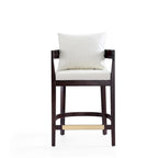 Tabouret de bar Manhattan Comfort Ritz 34 po en bois de hêtre Noyer foncé hauteur comptoir