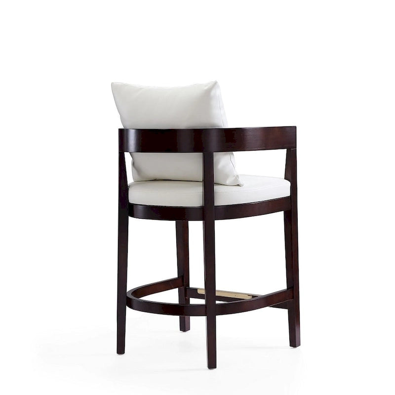 Tabouret de bar Manhattan Comfort Ritz 34 po en bois de hêtre Noyer foncé hauteur comptoir