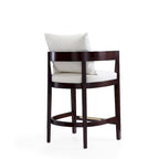 Tabouret de bar Manhattan Comfort Ritz 34 po en bois de hêtre Noyer foncé hauteur comptoir