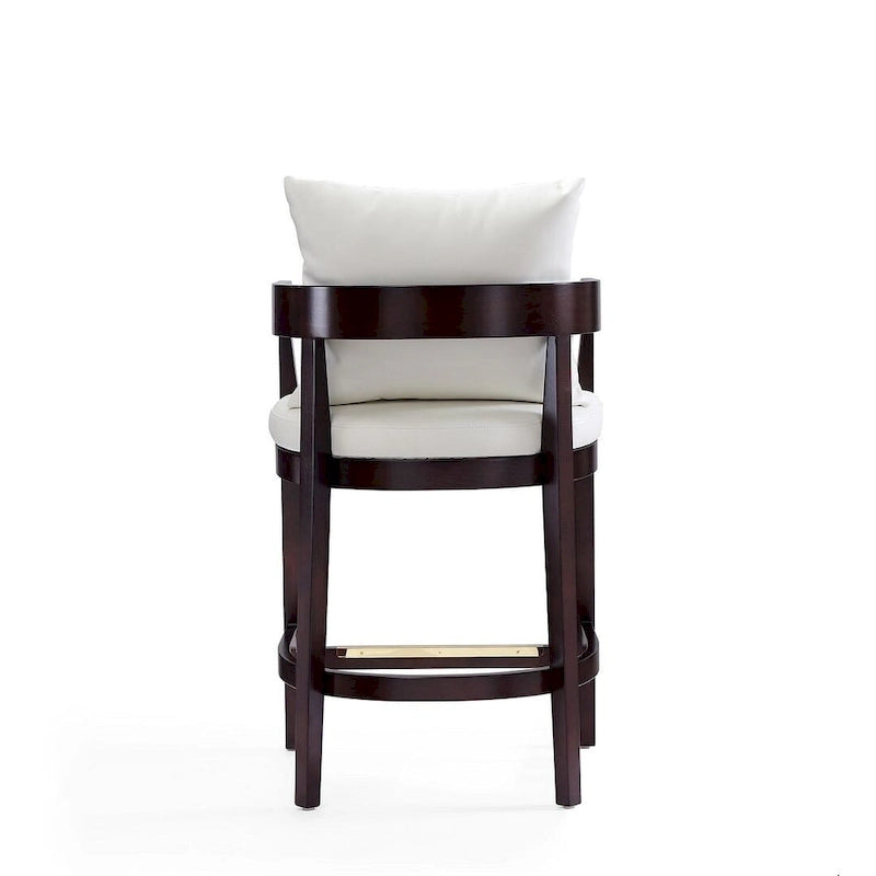 Tabouret de bar Manhattan Comfort Ritz 34 po en bois de hêtre Noyer foncé hauteur comptoir