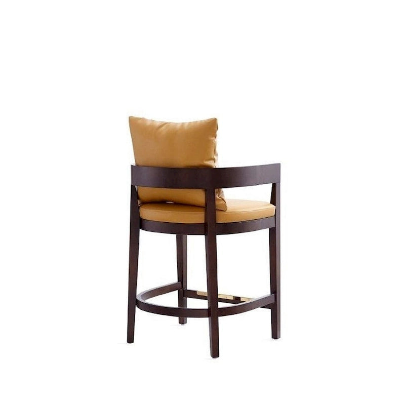 Tabouret de bar Manhattan Comfort Ritz 34 po en bois de hêtre Noyer foncé hauteur comptoir