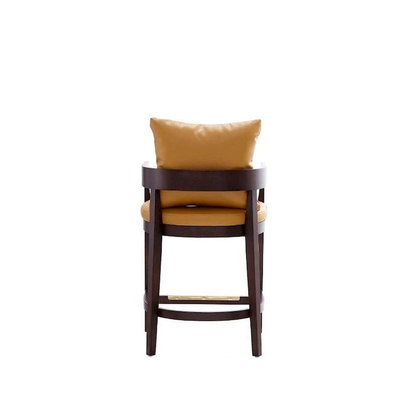 Tabouret de bar Manhattan Comfort Ritz 34 po en bois de hêtre Noyer foncé hauteur comptoir
