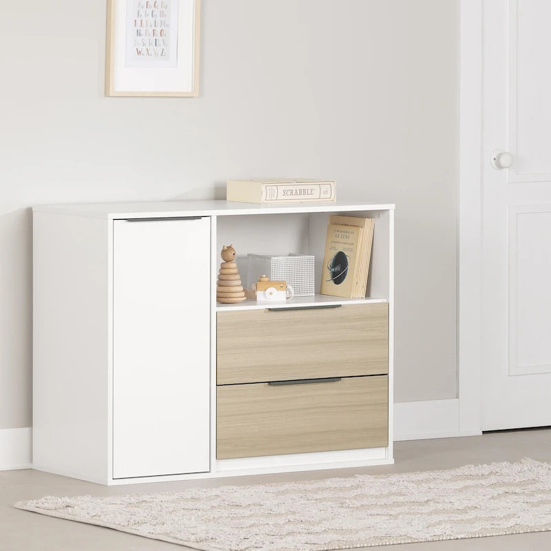 Commode 2 tiroirs avec porte Hourra de South Shore