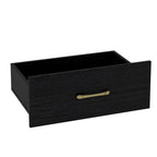Commode polyvalente à 9 tiroirs - Noir et or élégant, meuble de rangement de qualité supérieure