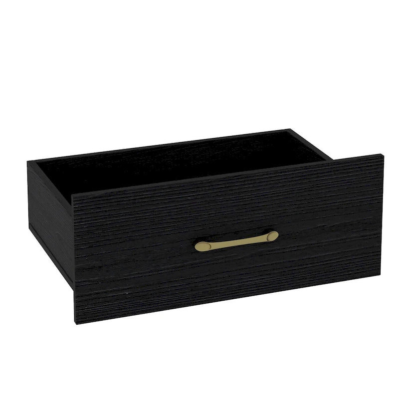 Commode polyvalente à 9 tiroirs - Noir et or élégant, meuble de rangement de qualité supérieure