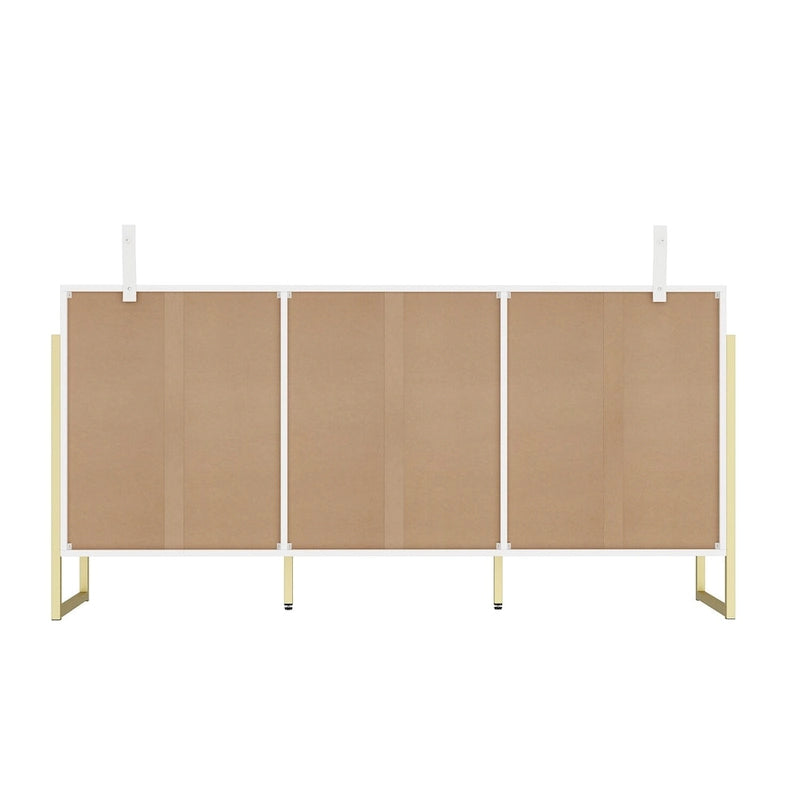 Commode polyvalente à 9 tiroirs - Noir et or élégant, meuble de rangement de qualité supérieure