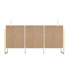 Commode polyvalente à 9 tiroirs - Noir et or élégant, meuble de rangement de qualité supérieure
