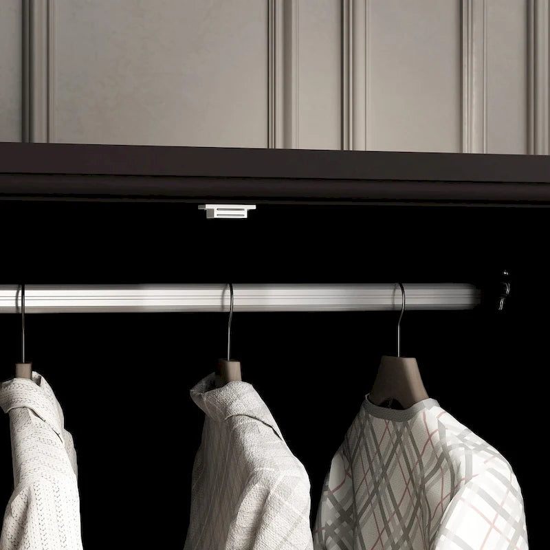 47.2 Armoires Laquées Penderies Avec Porte Miroir 5 Tiroirs Blanches