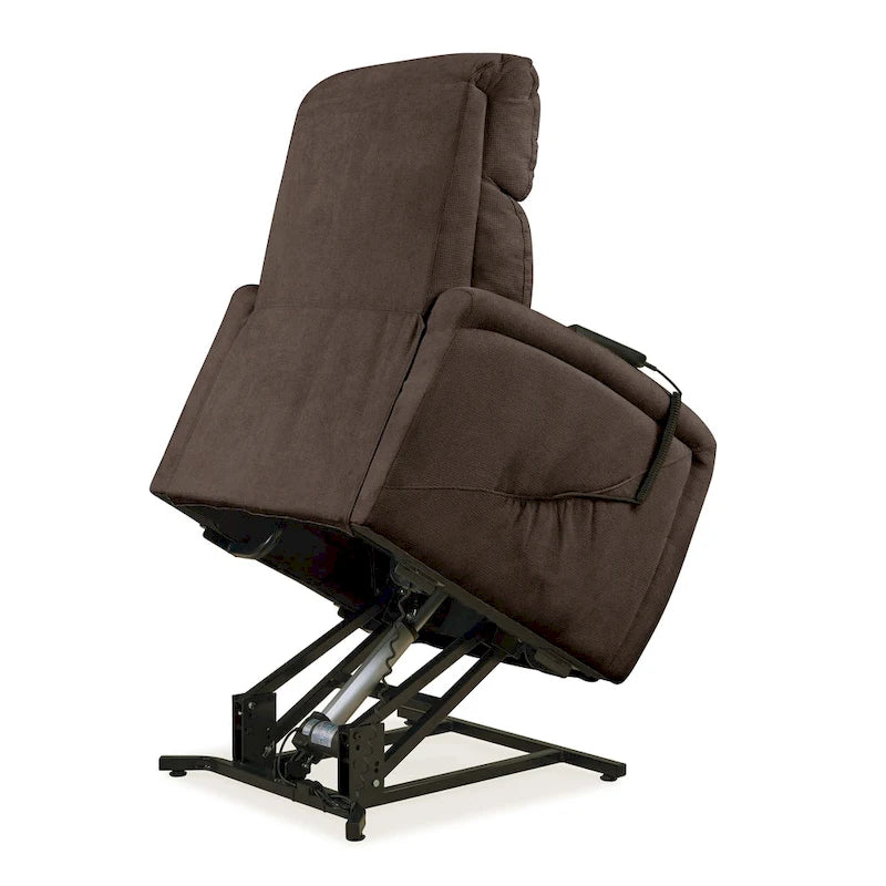 Fauteuil inclinable et élévateur Jessie Brown Chenille Power de Copper Grove