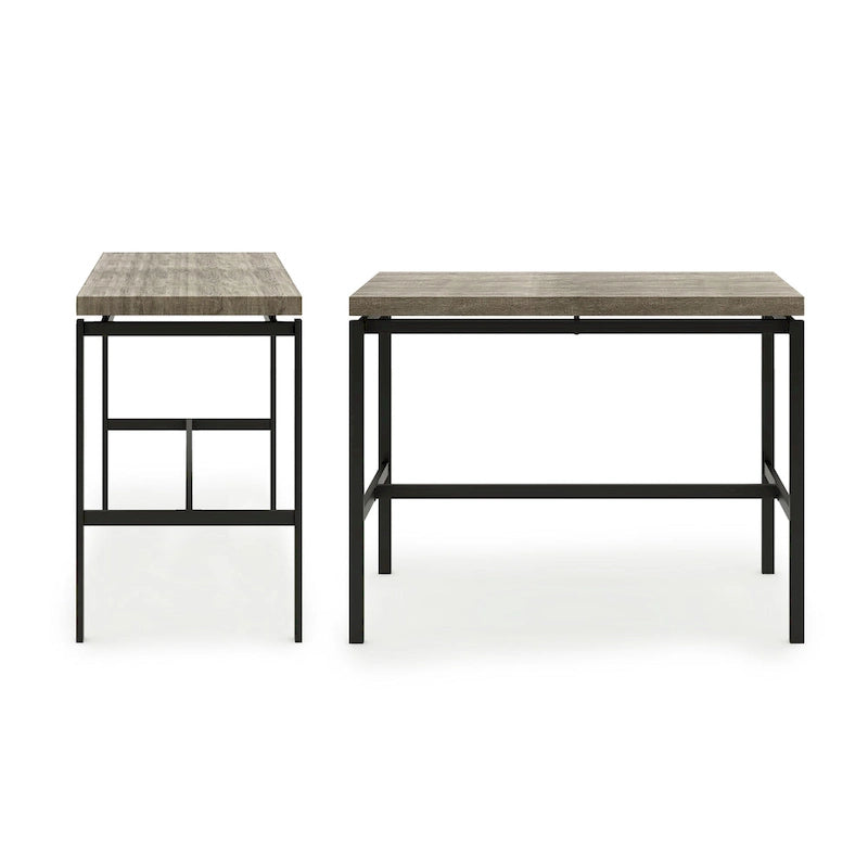 Ensemble de salle à manger 5 pièces Denhour DH BASIC hauteur comptoir, gris et noir