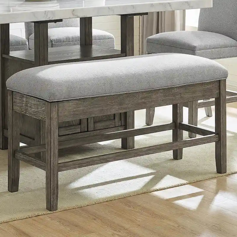 Banc de rangement-comptoir Garfield Driftwood de Steve Silver