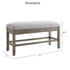 Banc de rangement-comptoir Garfield Driftwood de Steve Silver