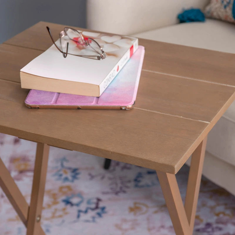 Ensemble de tables-plateaux en bois flotté d'acacia