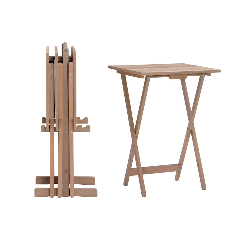 Ensemble de tables-plateaux en bois flotté d'acacia