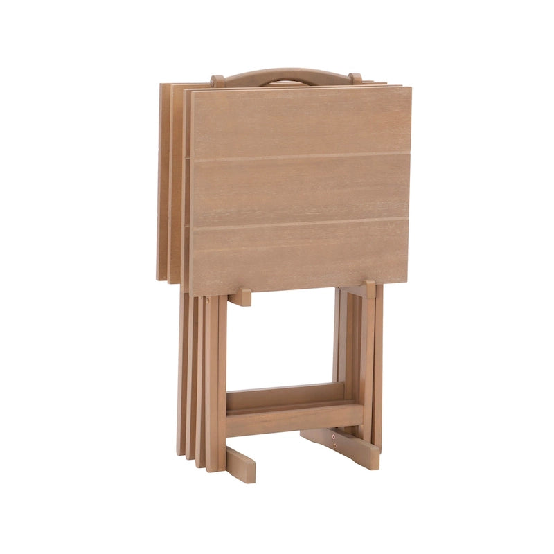 Ensemble de tables-plateaux en bois flotté d'acacia