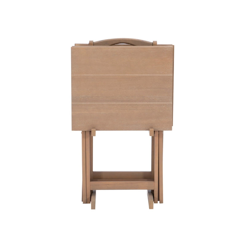 Ensemble de tables-plateaux en bois flotté d'acacia