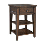Table d'appoint en chêne brun rustique Lake House