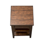 Table d'appoint en chêne brun rustique Lake House