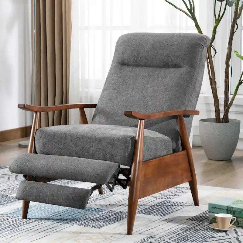 Fauteuil inclinable Sloan Wood Arm Push Back de Greyson Living