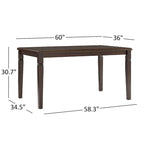 Table à manger Lynn, finition expresso, par iNSPIRE Q Classic
