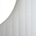 Chaise de salle à manger à dossier haut, blanc et or, similicuir, lot de 2