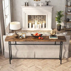 Table console de 70,9 pouces pour salon, table d'entrée en bois