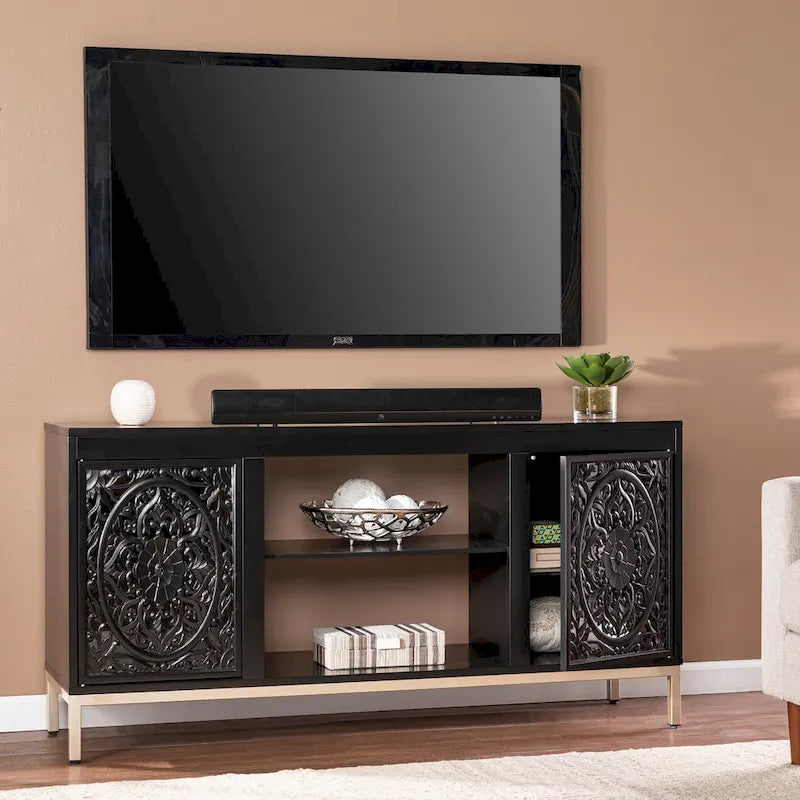Meuble TV mural avec rangement Winsterly de SEI Furniture, pour téléviseurs allant jusqu'à 56 po