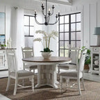 Ensemble de table à piédestal 5 pièces River Place Riverstone blanc