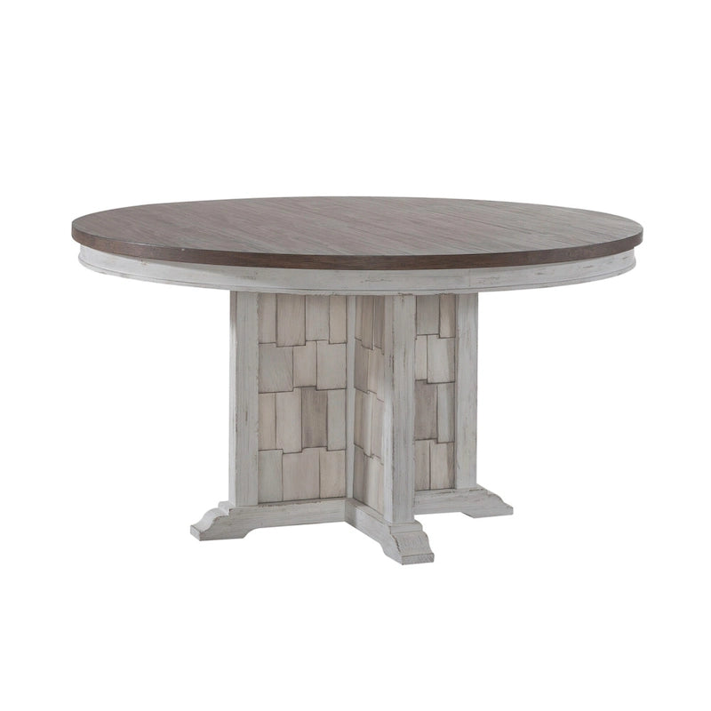 Ensemble de table à piédestal 5 pièces River Place Riverstone blanc