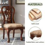 Chaises de salle à manger traditionnelles en bois Carpia (lot de 2) par Furniture of America