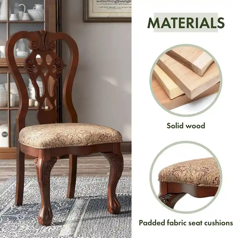 Chaises de salle à manger traditionnelles en bois Carpia (lot de 2) par Furniture of America