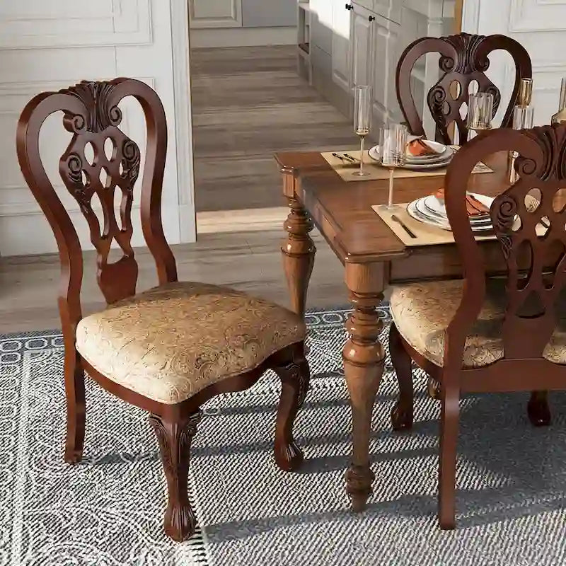 Chaises de salle à manger traditionnelles en bois Carpia (lot de 2) par Furniture of America