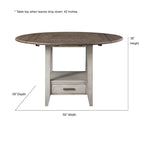 Table à manger hauteur comptoir Steve Silver Two-tone Drop Leaf