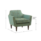 Fauteuil d'appoint du milieu du siècle Sea Foam, simple