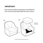 Fauteuil d'appoint du milieu du siècle Sea Foam, simple