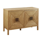 Armoire de rangement à 2 portes géométrique Madison Park Paige avec étagères réglables