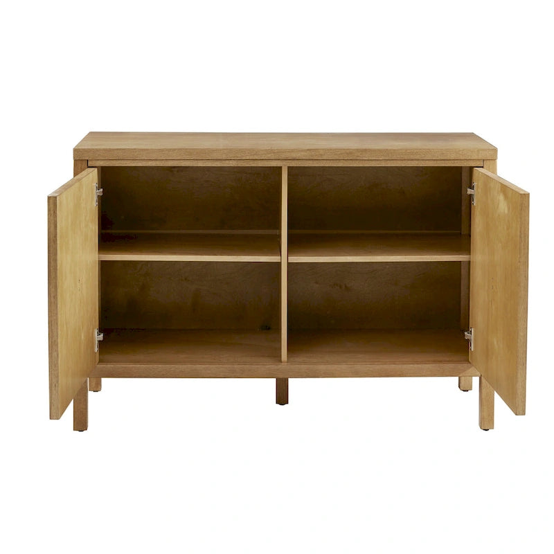 Armoire de rangement à 2 portes géométrique Madison Park Paige avec étagères réglables