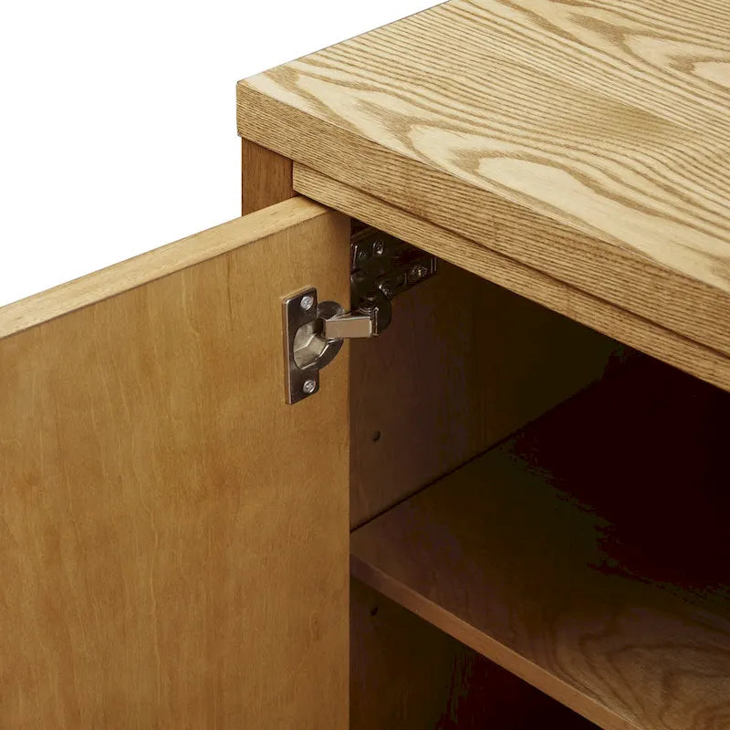 Armoire de rangement à 2 portes géométrique Madison Park Paige avec étagères réglables