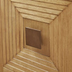 Armoire de rangement à 2 portes géométrique Madison Park Paige avec étagères réglables